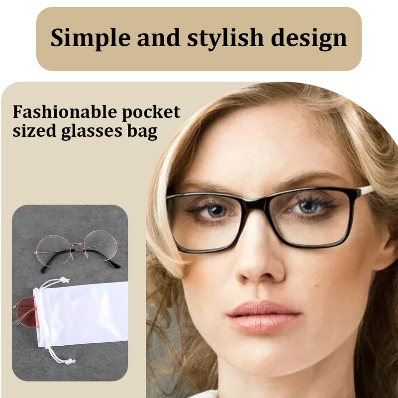 ZOWEXIQ Pack of 10 Soft Microfibre Glasses Case, Sunglasses Bag,