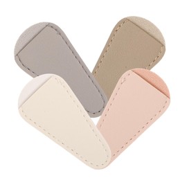 Outanaya 4pcs Cuticle Scissors Protective Covers Pu Leather Nipper Caps for Manicure Pedicure Tools to Clean Cuticle Scissors and Tweezers Caps for Nail Care Salon