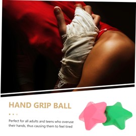 Kisangel 4pcs Five-pointed Star Grip Strength Trainer Rubber Finger Exerciser Grip Finger Trainer Hand Training Equipment Hand Muscle Training Party Squeeze Toys Chew