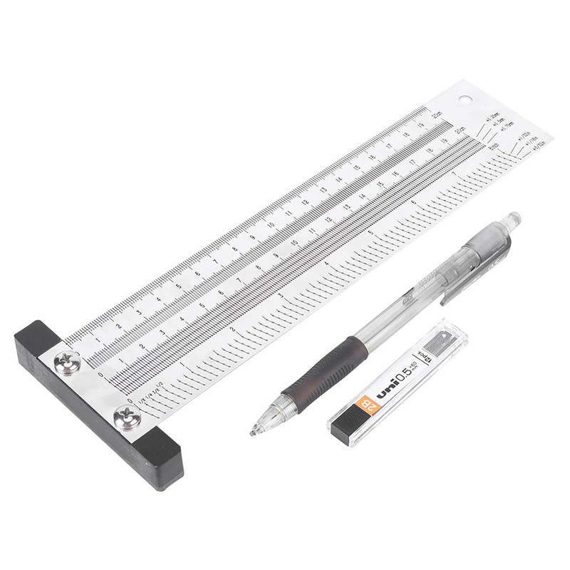 Ultra Precision Marking Ruler Stainless Steel Woodworking Scribing Ruler Gauging