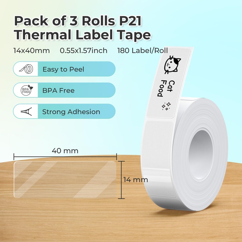 NELKO Genuine P21 Label Maker Tape, Adapted Label Print Paper,