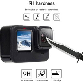 UGpine 9 pcs Screen Protector Compatible with GoPro HERO 13 Black, Ultra Clear Tempered Glass Screen Protector + Tempered Glass Lens Protector + Tempered Glass Front LCD Display Film for GoPro HERO 13 Accessories