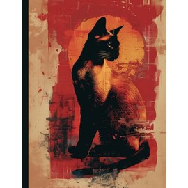 Siamese Cat Zodiac Fiery Red Composition Notebook Journal