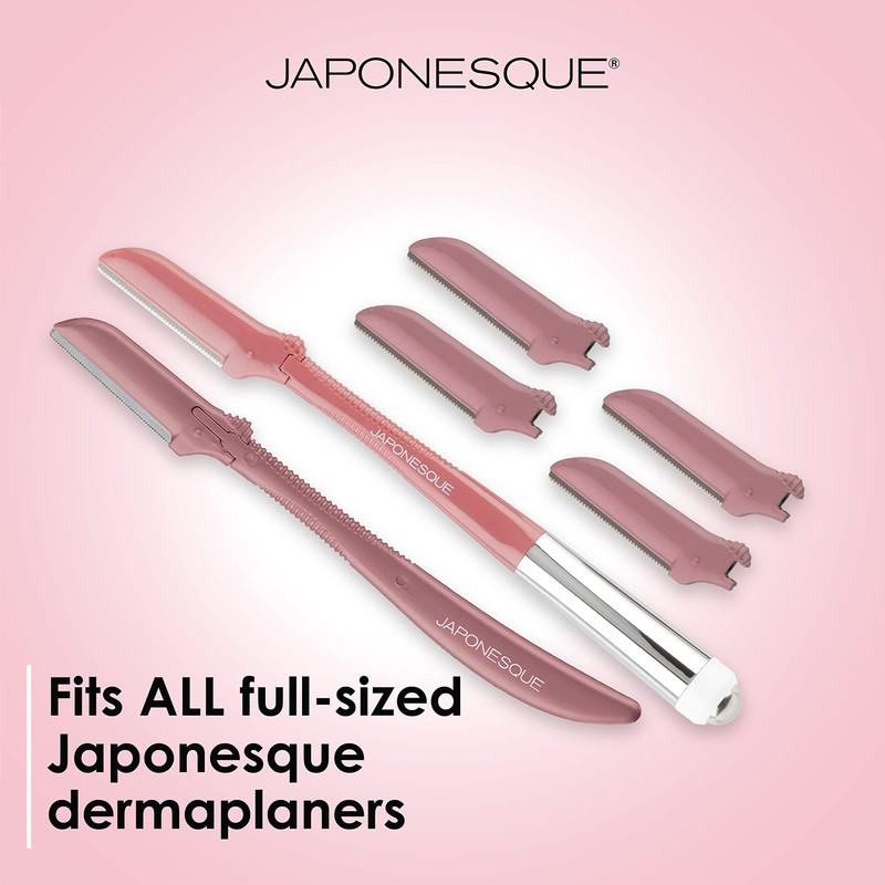 JAPONESQUE Dermaplaner Replacement Blades 4-Pack, Facial Razor Blade Heads Only