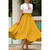 chouyatou Women's Elegant High Waisted Side Slit Irregular Bohemian Maxi