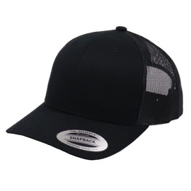 Flex-Fit YUPOONG YP CLASSIC Retro Trucker Cap Hat for Men and Women, Black