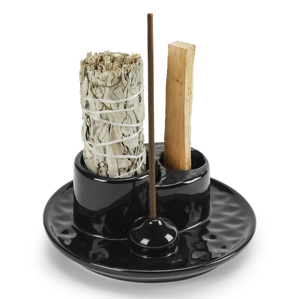 Handmade Ceramic Incense Burner for Palo Santo Incense Sticks, 4