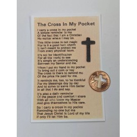 LOT OF 10 The Cross In My Pocket poem card with a cut out penny cross