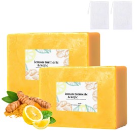 NIUYOU Honey Glow Lemon Turmeric Kojic Soap Bar for Face and Body,Lemon Turmeric Soap Bar,Natural Handmade Soap for All Skin Types