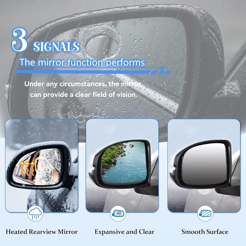 Driver Left Side Mirror Glass - Compatible with VW Vehicles