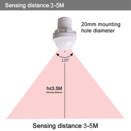 Greluma 5PCS 110V/220V PIR Infrared Sensor Switch Mini Infrared Motion Sensor for Indoor Installation