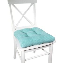 Arlee - Tyler Chair Pad Seat Cushion, Memory Foam, Non-Skid Backing, Durable Fabric, Superior Comfort and Softness, Reduces Pressure and Contours to Body, Washable, 15.5 x 15.5 Inches (Blue, Set of 2)