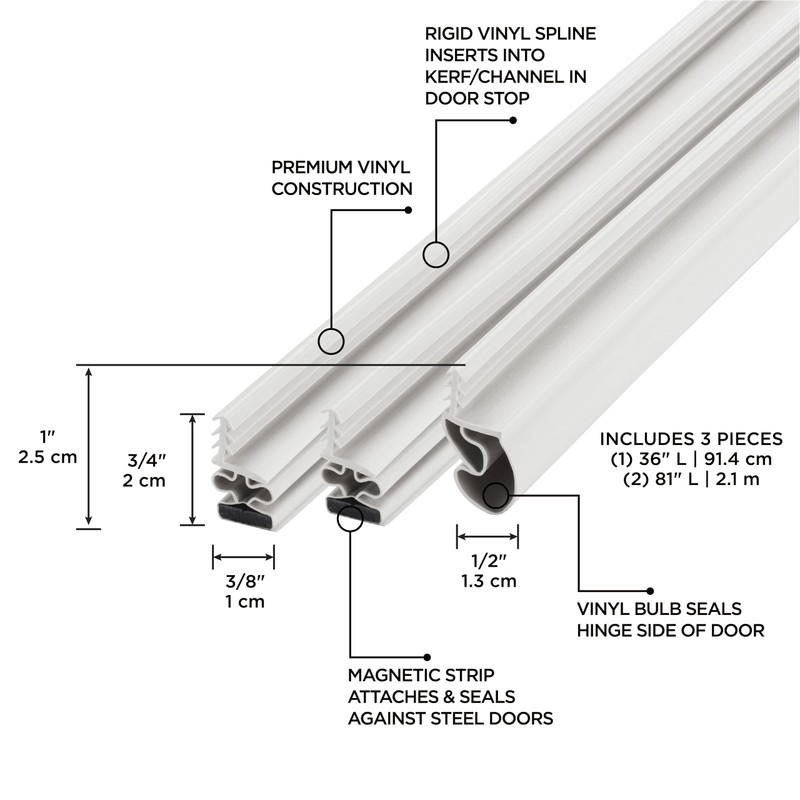 M-D Building Products 47006 White Vinyl with Magnetic Strip Top