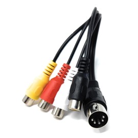 1.2m 5 Pin Din to 4 x RCA Phono Female Sockets Audio Video Lead Cable 4ft