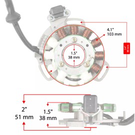 For Yamaha Stator Regulator Ignition Coil Flywheel for Yamaha Banshee 350 YFZ350 1987-1994