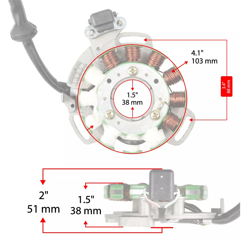 For Yamaha Stator Regulator Ignition Coil Flywheel for Yamaha Banshee