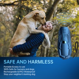 Anti Barking Device Ultrasonic, Small & Portable Stop Dog Barking Device, Handheld No Bark Dog Barking Control Device with Widely Control Range, Bark Stopper for Puppy Small Large Dog Outdoor Indoor