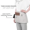 GNEGNI 3 Pockets Waist Apron-Waitress Waiter Server Apron Short Half