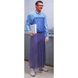 Ansell PROTECTIVE Full BIB APRON Blue Vinyl 49" L x 33" W 6 Mil CPP ANSELL 56-007 3RYT5