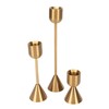 3 Pcs Candle Holders Different Heights Gold Candlestick Holders Taper