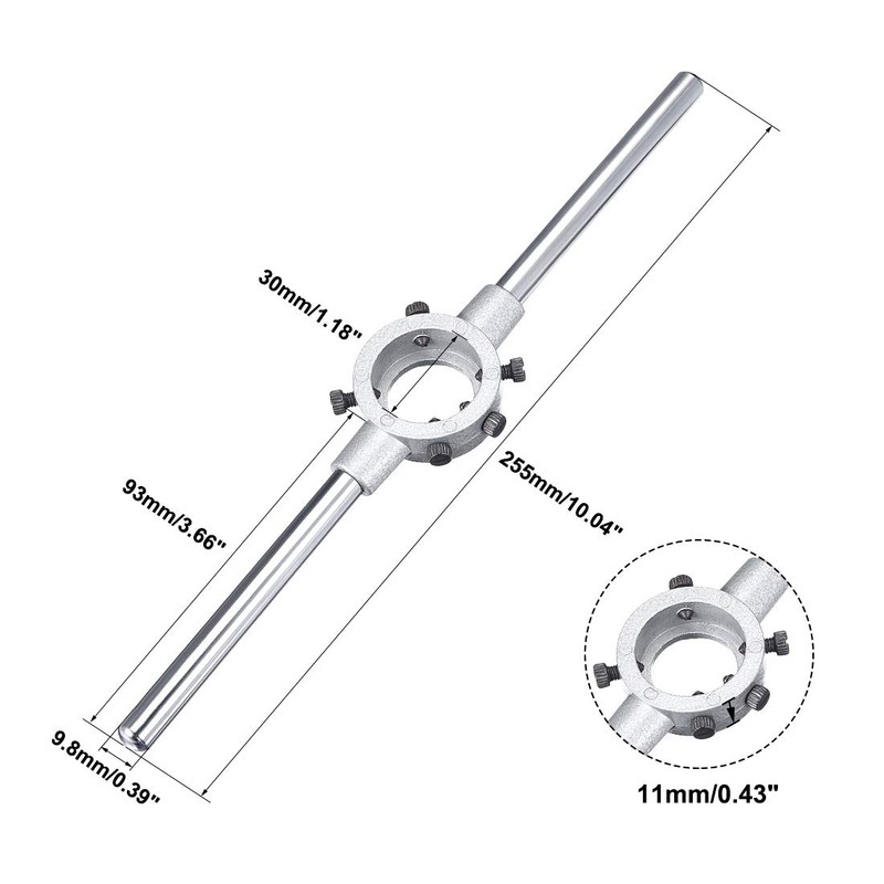 sourcing map Die Stock Handle Wrench Holder for Metric M10-M11