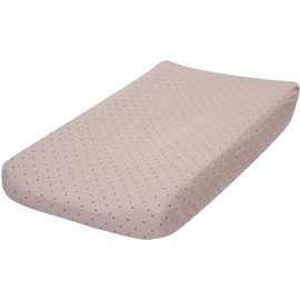 Go Mama Go Pink with Chocolate Polka Dots Changing Pad Cover, Pink/Brown