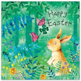 Twizler Easter Card - Cute Rabbit - Happy Easter Cards for Mum Dad Nan Grandad - Easter Greetings for Son Daughter Grandson Granddaughter Friend