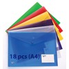 Eastlight A4 Plastic Popper Document Folder Wallet with Pocket Assorted
