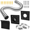 Zhaoyao Pellet Stove Pipe Kit, 2" x 59" Aluminum Flex
