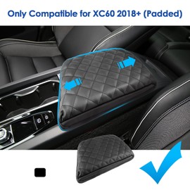 Coleya 2018-2023 2024 XC60 Center Console Cover for Volvo XC60 (Core/Plus/Ultimate/Polestar Engineered/Momentum/R-Design/Inscription), Waterproof&Comfy Cushion 2023 2024 XC60 Console Armrest Cover