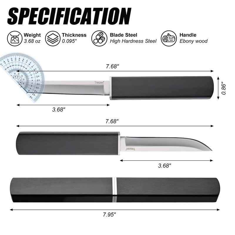 Treszen Double edged chef knife, convenient to carry cutting tool,
