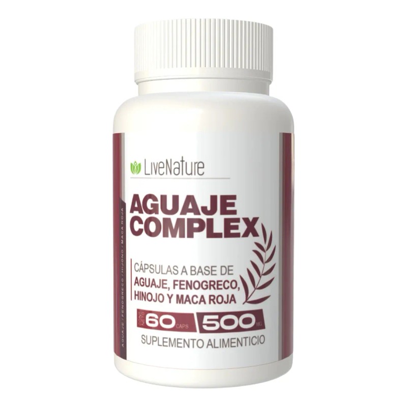 Aguaje Fenogreco Hinojo Maca Roja Aguaje Complex 2pz Sin Sabor