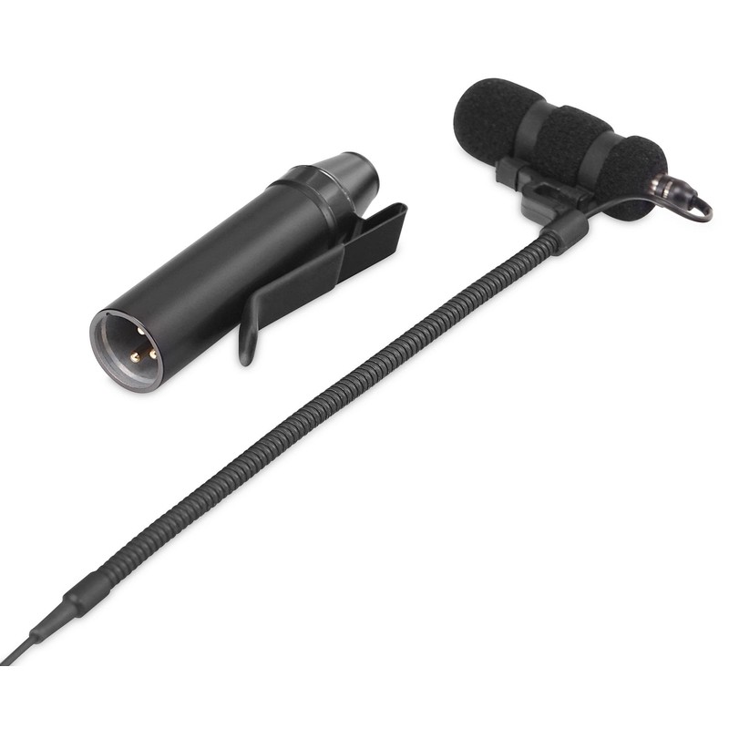 Pronomic MCM-100 Miniature Condenser Instrument Microphone Gooseneck XLR Adapter Various