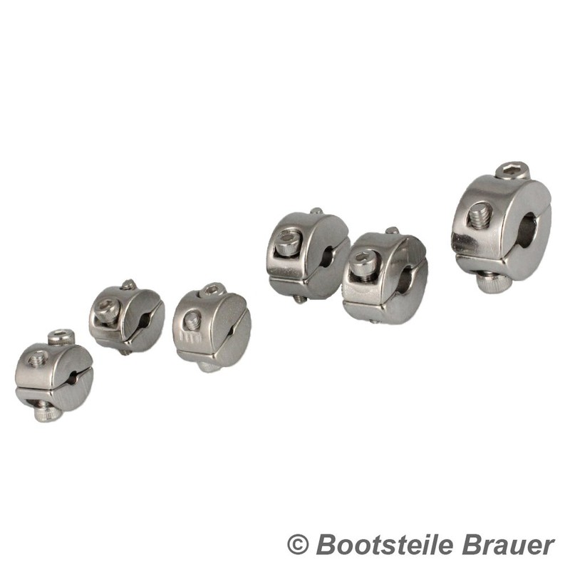 BOOTSTEILE BRAUER 2 pieces wire rope clamping ring 2-piece DS