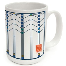 Highland Home Ennis House Window Design by Frank Lloyd Wright 15 oz. Ceramic Mug Manufactured in the USA Dishwasher Safe Microwave Safe