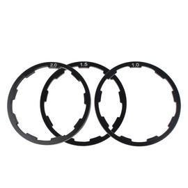Glomora 3 Pcs Bike Cassette Spacer, 1mm+1.5mm+2mm Bike Cassette Spacers Bicycle Flywheel Hub Washer for Mountain & Road Bikes - Aluminum Alloy, Durable & Easy Installation