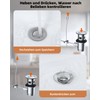 Hibbent Pull Rod Drain Fitting with Overflow Sink Drain Valve