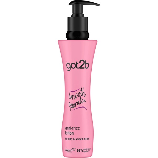 Got2b Anti Frizz Hair Lotion Smooth Operator, Vegan, Up To 230 Degree Heat Protection, Frizz Control, For Smooth Silky Hair, 200ml