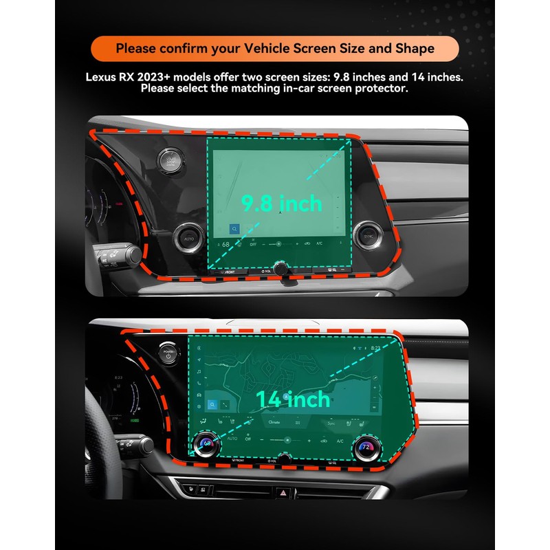 CDEFG Matte Anti Glare for 2025 Lexus RX Screen Protector,