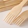 MAR Wooden Forks 100 Pack Disposable Cutlery Compostable for Parties