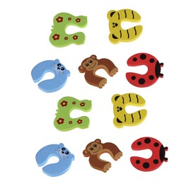SAFIGLE 10pcs Baby Safety Door Stops Finger Pinch Cartoon Door Stop Childproof Door Cabinet Safety Locks Child Proof Gate Hinges for Cabinet Doors Door Latch Cartoon Door Stopper Eva Plug