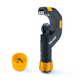 TOLESA Pipe Cutter for Stainless Steel, Cutting Capacity 0.2 - 2.0 inches (5 - 50 mm), Chamfering, Pipe Primer, Aluminum, Copper, PVC, Thin Steel Tube, Tube Cutter, Set of 2
