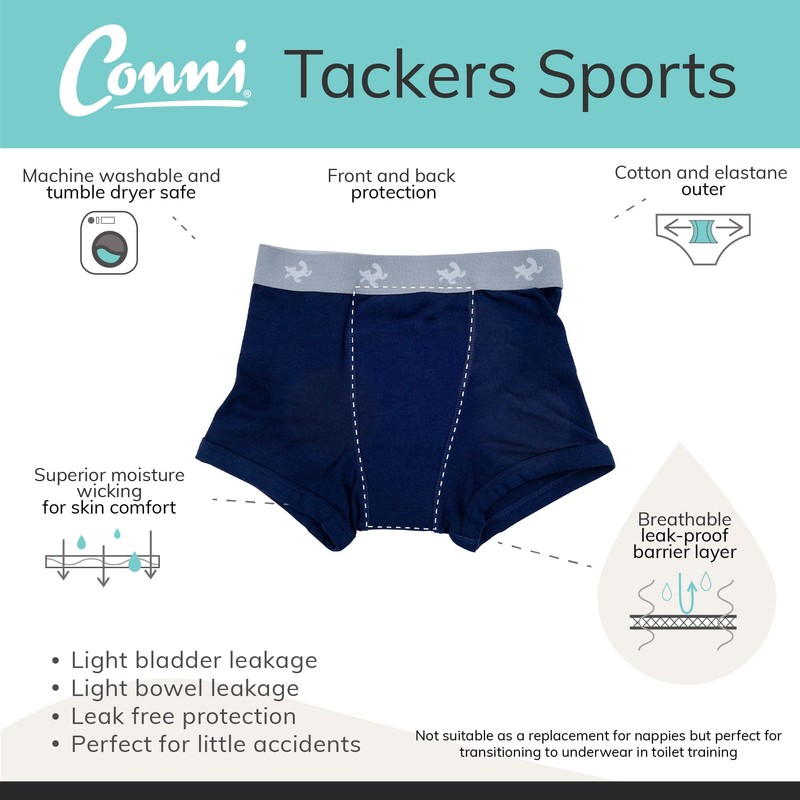 Conni Kids Tackers Sport Washable Pull Up Boxer Pants for