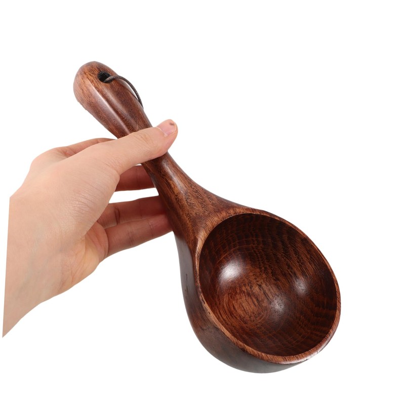 OHPHCALL Wooden Bath Scoop Water Pouring Spoon for Shower Sauna