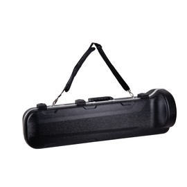 Crossrock Woodwind Hardshell Case-Fits Tenor Trombone-Removable Shoulder Strap, Storage Compartment, TSA Lock-Black (CRA862TBBK)