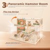 Large Acrylic Hamster Cage, Wooden Dwarf Hamster Habitat, Spacious Dwarf