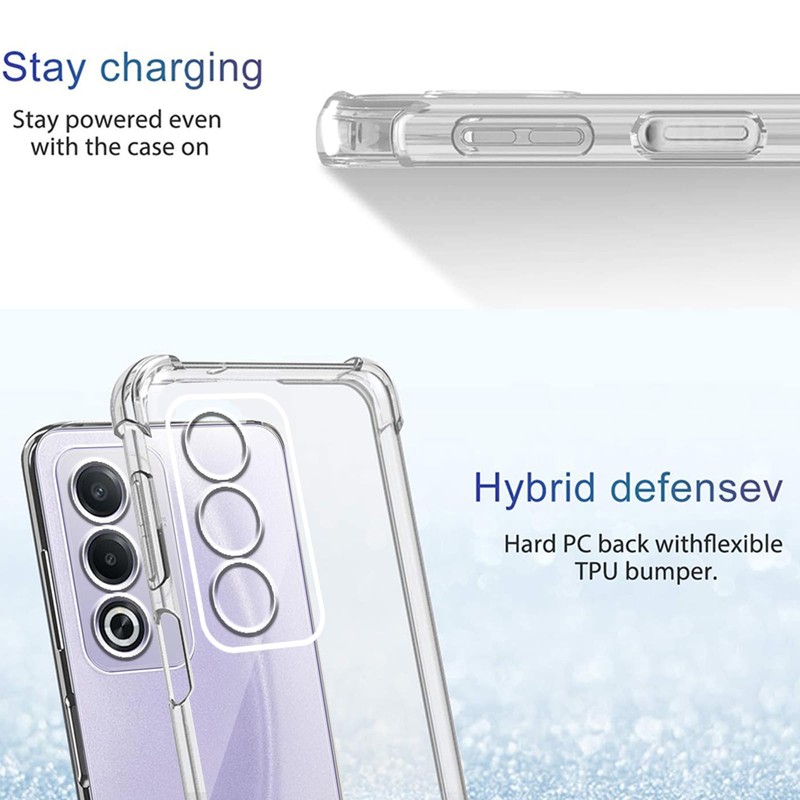 Case for Oppo A80 5G + [2 Pack] Screen Protector,