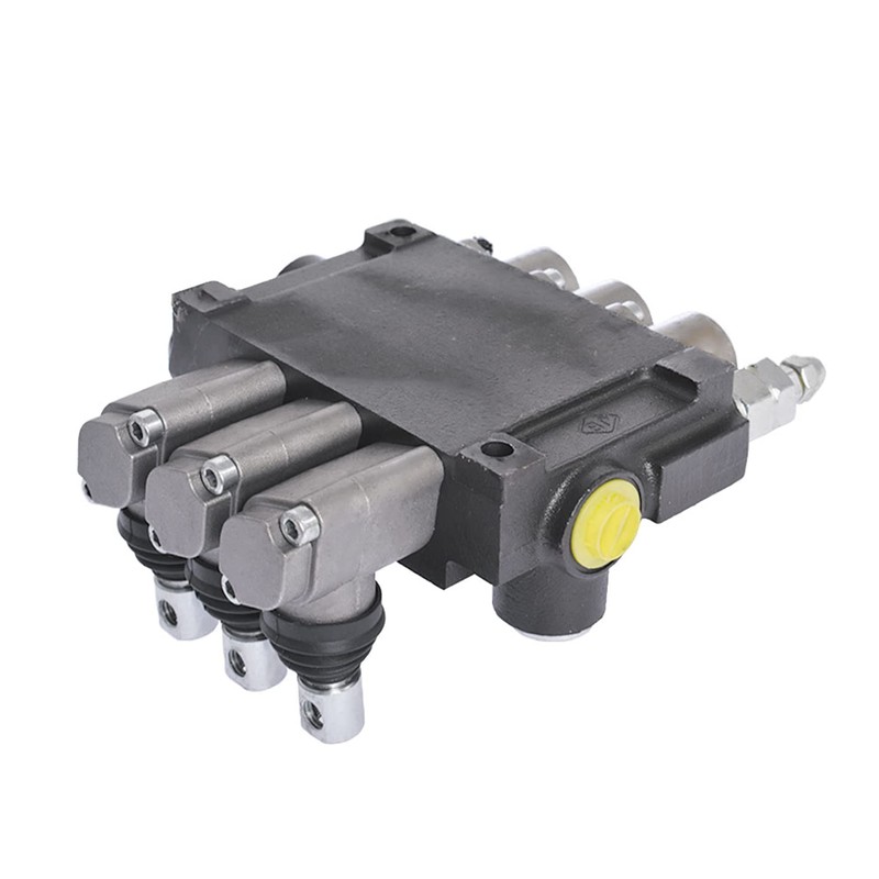 waltyotur Monoblock Hydraulic Directional Control Valve, 3 Spool 13 GPM