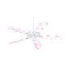 Pastel Butterflies Pink on White - Ceiling Fan Skin Kit
