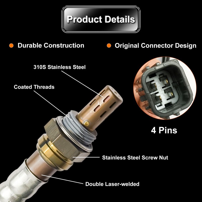2Pcs Upstream & Downstream O2 Oxygen Sensor Fit for Kia